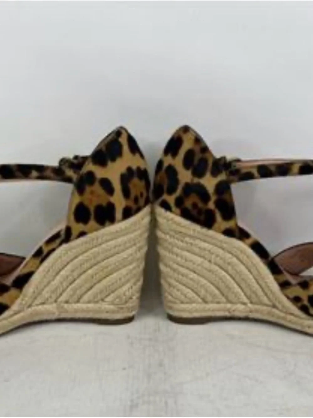 J. Crew Leopard-Print Espadrille Wedge Sandals in Brown and Black